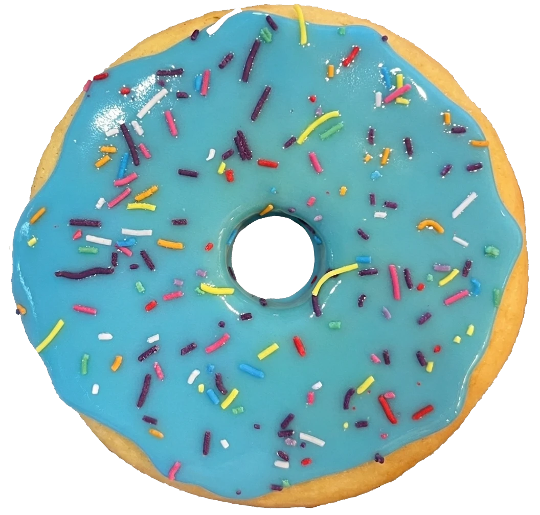 Blue Sugar Donut Cookie